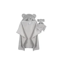 Gerber Baby Bath Towels*Bedding - 2Pc Security Blanket & Hooded Blanket Set, Elephant