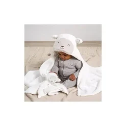 Gerber Baby Bath Towels*Bedding - 2Pc Security Blanket & Hooded Blanket Set, Sheep