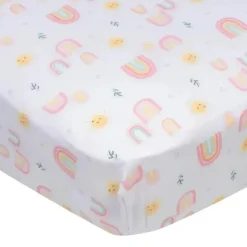 Gerber Changing Pads & Covers*Bedding - 1Pk Changing Pad Cover, Girl Rainbows