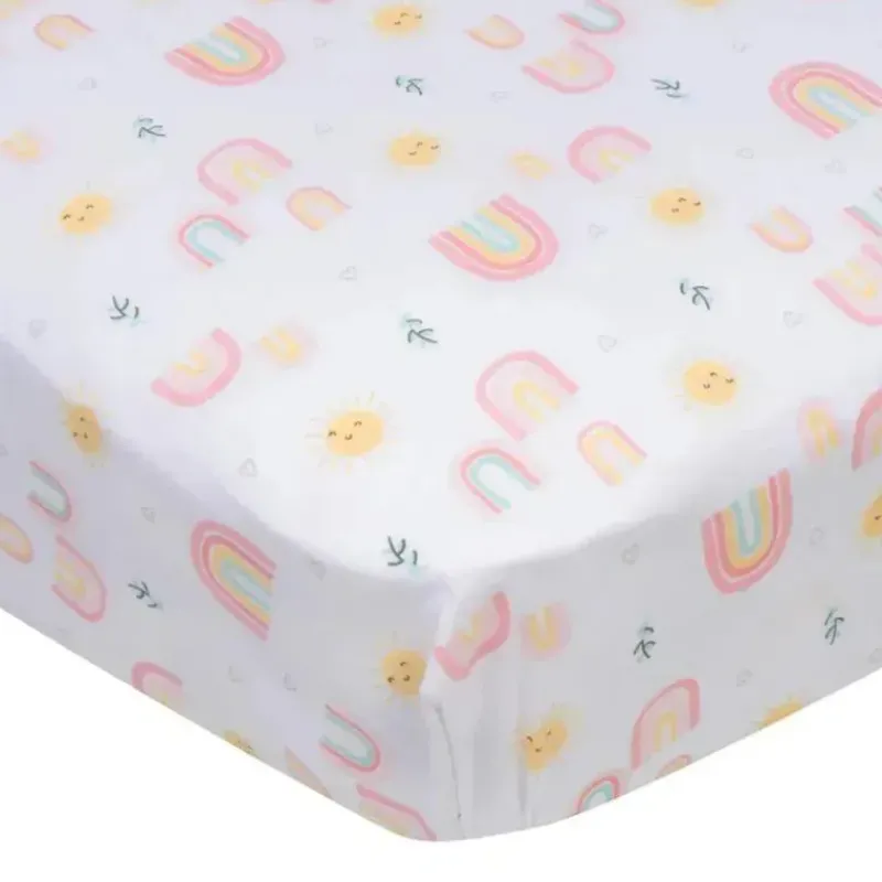 Gerber Changing Pads & Covers*Bedding - 1Pk Changing Pad Cover, Girl Rainbows