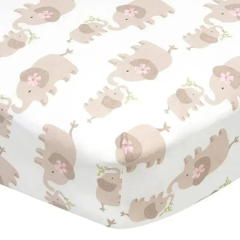 Gerber Crib & Bed Sheets*Bedding - 1Pk Fitted Baby Crib Sheet - Girl Safari