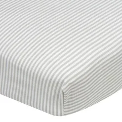 Gerber Crib & Bed Sheets*Bedding - 1Pk Fitted Baby Crib Sheet - Boy Woodland Stripes