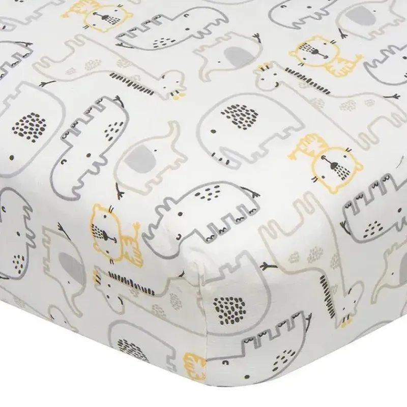Gerber Crib & Bed Sheets*Bedding - 1Pk Fitted Baby Crib Sheet - Safari Trucks