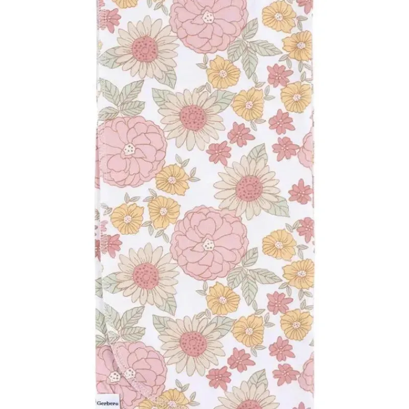 Gerber Blankets & Quilts*Bedding - 4Pk Flannels, Girl Retro Floral