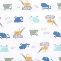 Gerber Blankets & Quilts*Bedding - 5Pk Flannel Baby Blanket - Safari trucks