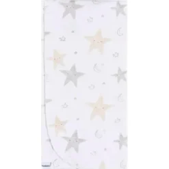 Gerber Blankets & Quilts*Bedding - 4Pk Flannel Blanket, Neutral Celestial