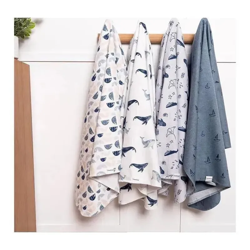 Gerber Blankets & Quilts*Bedding - 4Pk Flannel Blanket, Whale