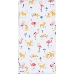 Gerber Blankets & Quilts*Bedding - 4Pk Flannels, Flamingo