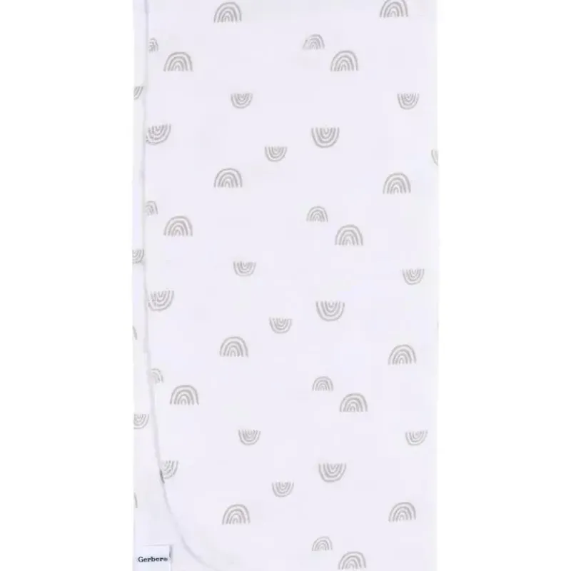 Gerber Blankets & Quilts*Bedding - 4Pk Flannel Blanke, Boho Rainbow