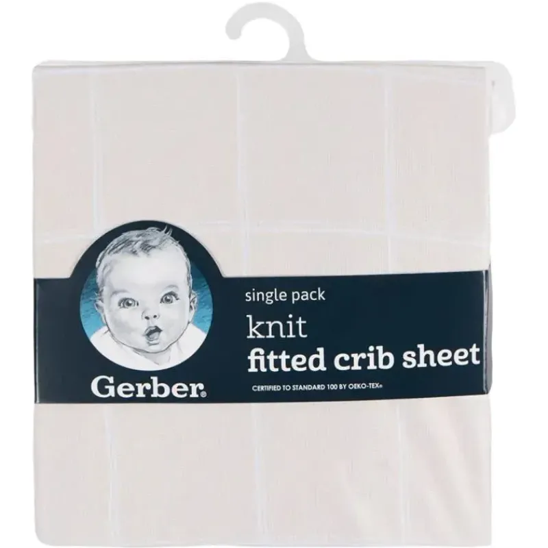 Gerber Crib & Bed Sheets*Bedding - 1Pk Knit Crib Sheet, Beige