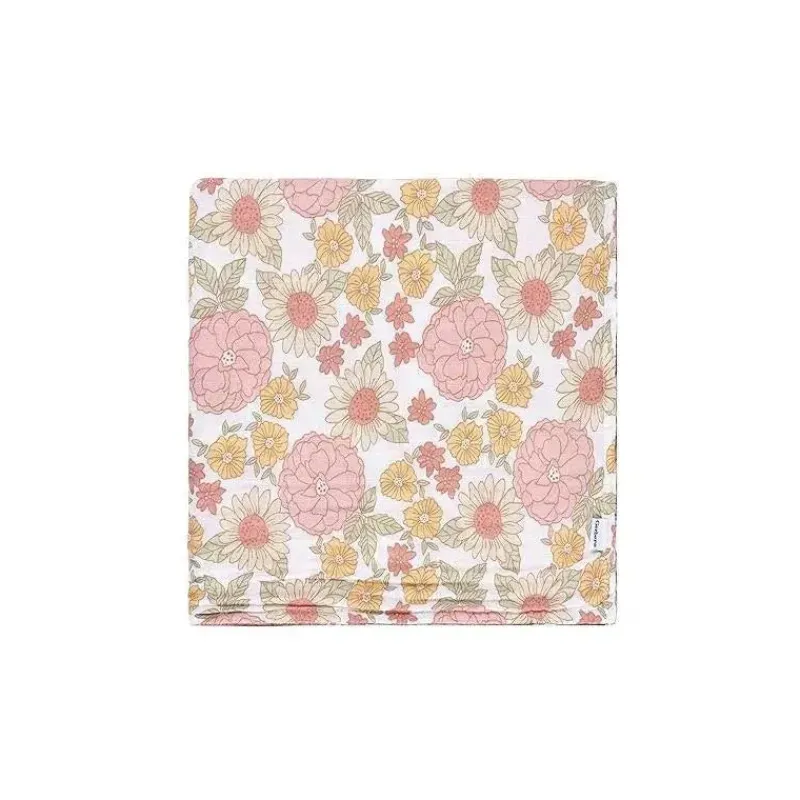 Gerber Blankets & Quilts*Bedding - 2Pk Muslins Blanket, Girl Retro Floral