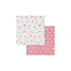 Gerber Blankets & Quilts*Bedding - 2Pk Muslins Blankets, Girl Animal Geo Girl