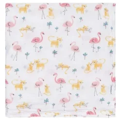 Gerber Blankets & Quilts*Bedding - 2Pk Muslins Blankets, Girl Animal Geo Girl