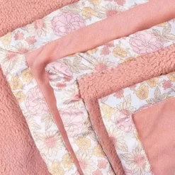 Gerber Blankets & Quilts*Bedding - 1Pk 2Ply Plush Blanket, Girl Retro Floral