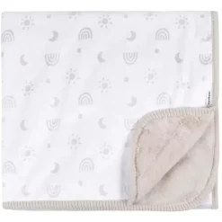 Gerber Blankets & Quilts*Bedding - 1Pk 2Ply Plush Blanket, Neutral Rainbow