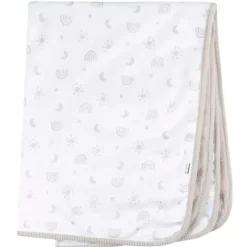 Gerber Blankets & Quilts*Bedding - 1Pk 2Ply Plush Blanket, Neutral Rainbow