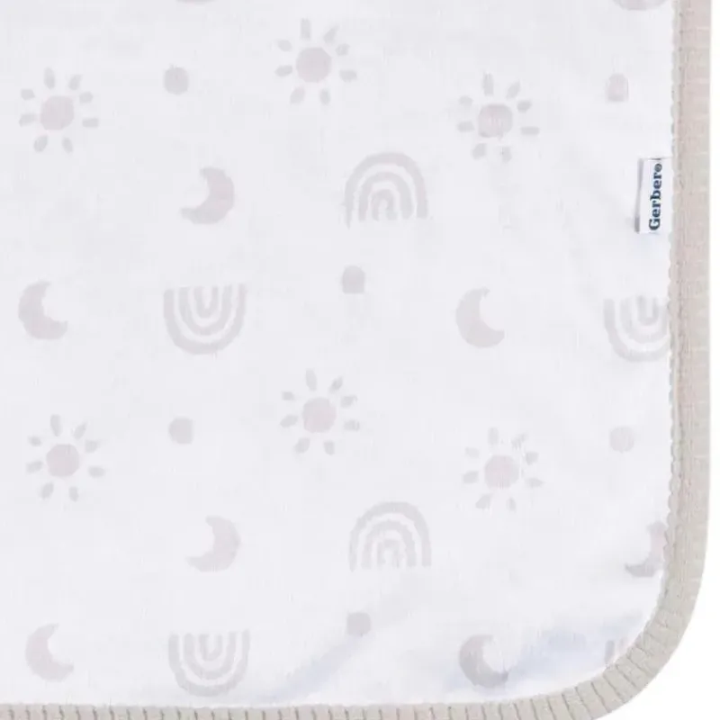 Gerber Blankets & Quilts*Bedding - 1Pk 2Ply Plush Blanket, Neutral Rainbow