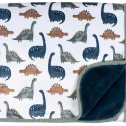 Gerber Blankets & Quilts*Bedding - 1Pk 2Ply Plush Blanket, Dino Time