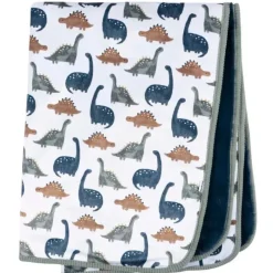 Gerber Blankets & Quilts*Bedding - 1Pk 2Ply Plush Blanket, Dino Time