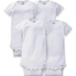Gerber Baby Onesies & Bodysuits*Onesies 4-Pack Short Sleeve Bodysuits, White