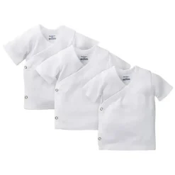 Gerber Baby Tops*3-pack White Side Snap Shirts