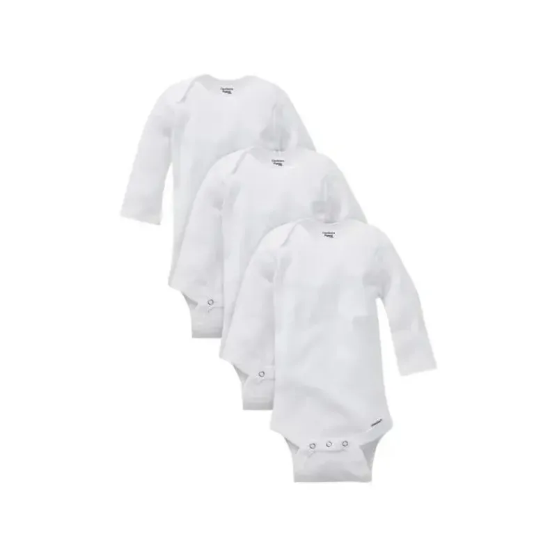 Gerber Baby Onesies & Bodysuits*3pk Long Sleeve Onesies 24M White