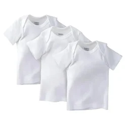 Gerber Baby Tops*White Slip On Shirt, 3-Pack