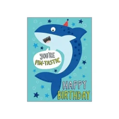 Gina B Designs Gift Wrap*- Birthday Greetings Card, Shark
