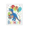 Gina B Designs Gift Wrap*- Birthday Greetings Card, Birthday Dino