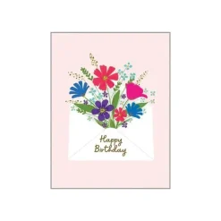 Gina B Designs Gift Wrap*- Birthday Greetings Card, Envelope Bouquet