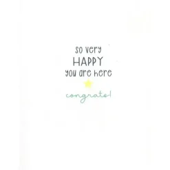 Gina B Designs Gender Reveal*- Welcome Sweet Baby Boy Greeting Card For Baby Shower, New Parents, Mother-To-Be