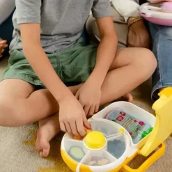 Gobe Cool Baby Products|Food Jars & Snack Cups*- Kids Lunchbox With Snack Spinner, Honey Yellow