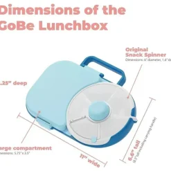Gobe Cool Baby Products|Food Jars & Snack Cups*- Kids Lunchbox With Snack Spinner, Honey Yellow