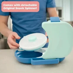 Gobe Food Storage*- Kids Lunchbox with Detachable Snack Spinner, Blue