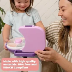 Gobe Food Storage*- Kids Lunchbox with Detachable Snack Spinner, Blue