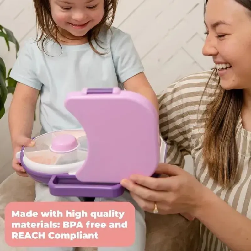 Gobe Food Storage*- Kids Lunchbox with Detachable Snack Spinner, Blue