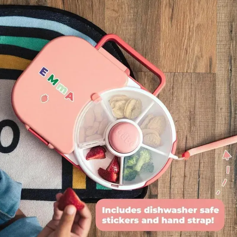 Gobe Food Storage*- Kids Lunchbox with Detachable Snack Spinner, Blue
