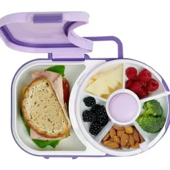 Gobe Food Storage*- Kids Lunchbox with Detachable Snack Spinner, Purple