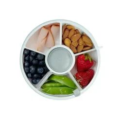 Gobe Food Storage*- Kids Original Snack Spinner Bundle with Hand Strap and Sticker Sheet, Grey