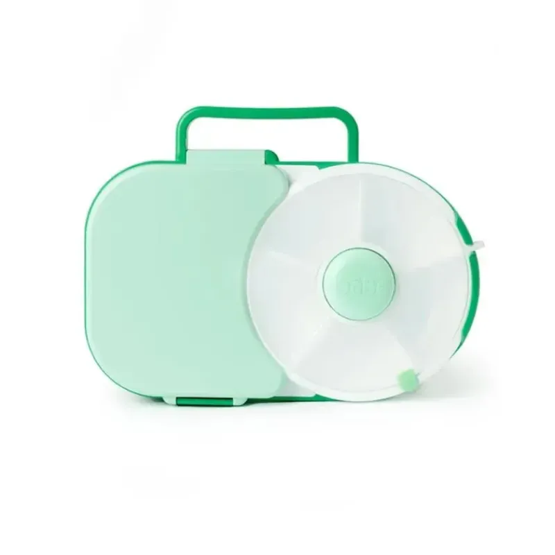 Gobe Lunch Box|Dishes, Utensils & Food Containers*Kids - 2 In 1 Lunchbox With Small Spinner Flip, Sage Green