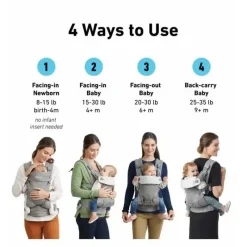 Graco Front, Hip And Backpack Carriers*- Cradle Me 3-in-1 Baby Carrier, Charcoal Grey