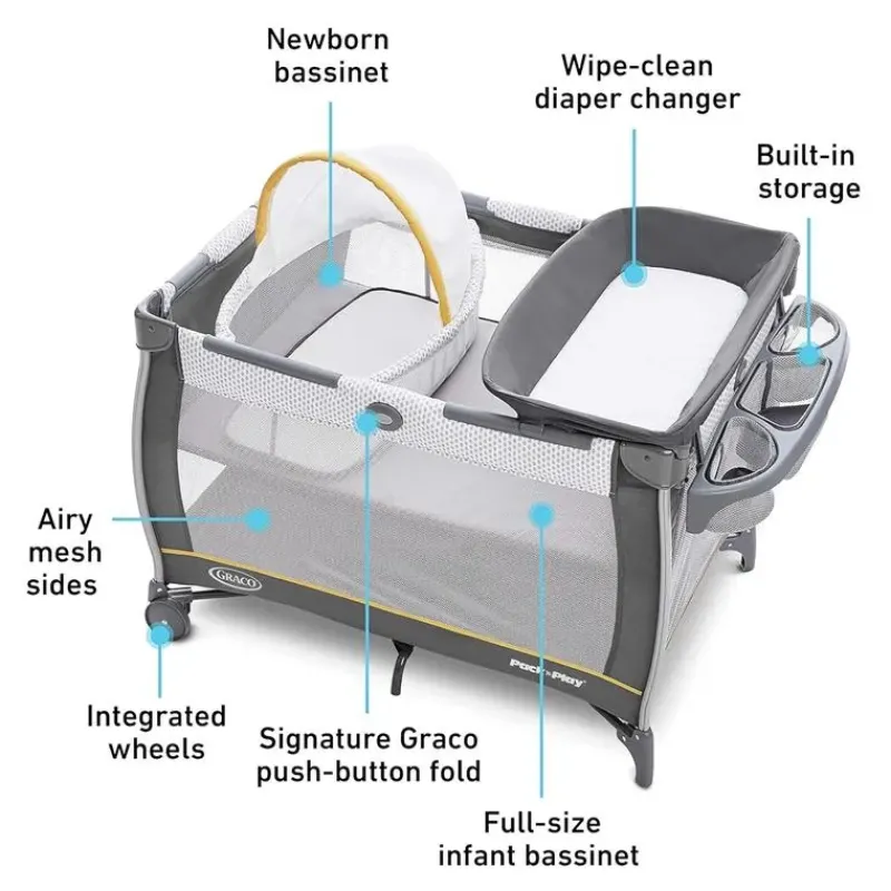 Graco Playmats & Gyms|Bassinets & Cradles*- Pack 'n Play Care Suite™ Bassinet Playard, Wells