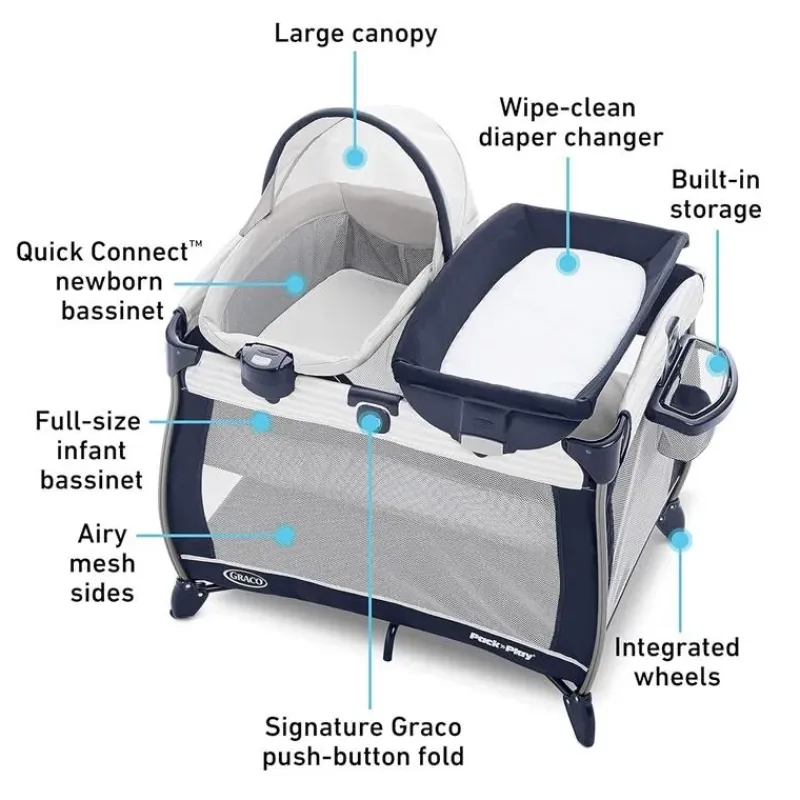 Graco Playards*- Pack 'N Play® Quick Connect™ Portable Bassinet, Alex