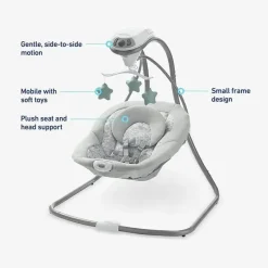 Graco Bouncers, Swings & Rockers*- Simple Sway Swing, Ivy