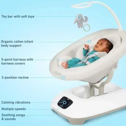 Graco Bouncers, Swings & Rockers*- Smartsense Swing With Cry Detection Technoloty, Rori