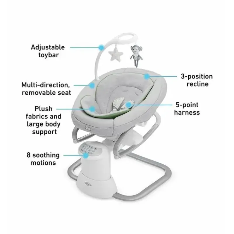 Graco Bouncers, Swings & Rockers*- Soothe My Way Baby Swing with Removable Rocker, Madden