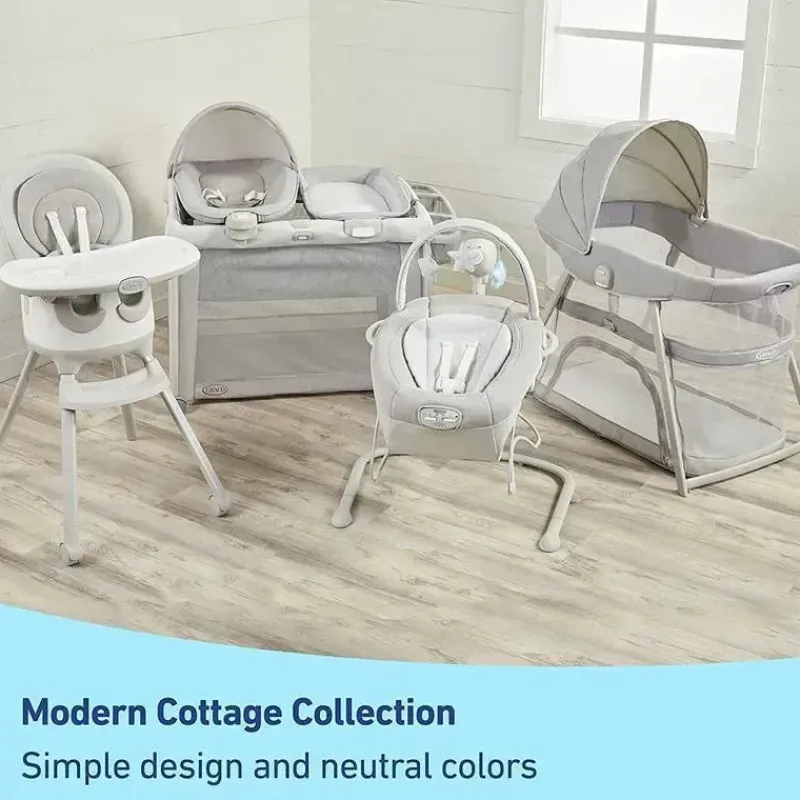 Graco Bouncers, Swings & Rockers*- Soothe n Sway LX Portable Rocker, Modern Cottage