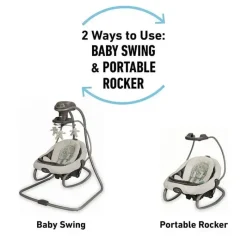 Graco Bouncers, Swings & Rockers*DuetSoothe Swing Plus Rocker-Sapphire
