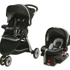 Graco Travel Systems*FastAction Fold Sport Stroller Click Connect Travel System - Gotham
