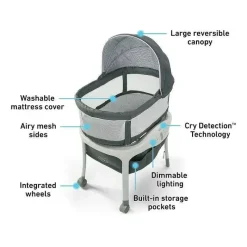 Graco Cradle & Bassinet Bedding*Sense2Snooze Bassinet With Cry Detection - Ellison